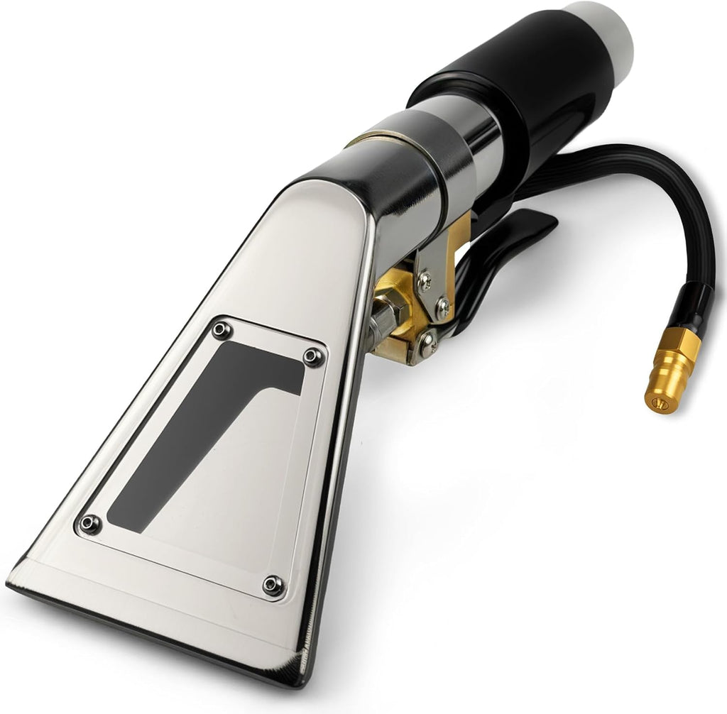 Upholstery Carpet Extractor Wand with Viewing Window for Mytee/Shop Vac | 1.5" Stainless Detailing Hand Wand, Brass