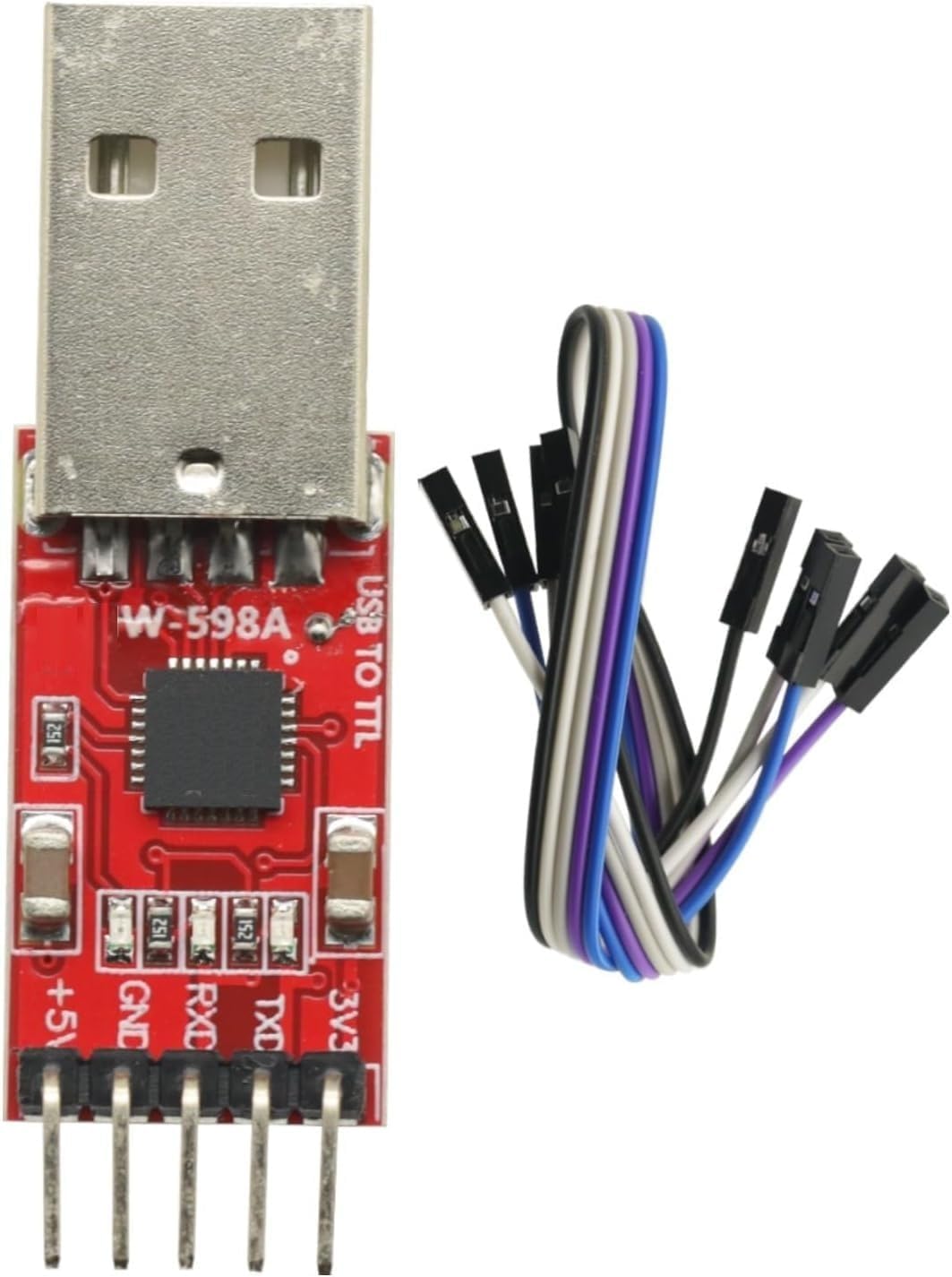2PCS CP2102 USB to Serial Converter USB to TTL UART Download 5PIN Module with Line