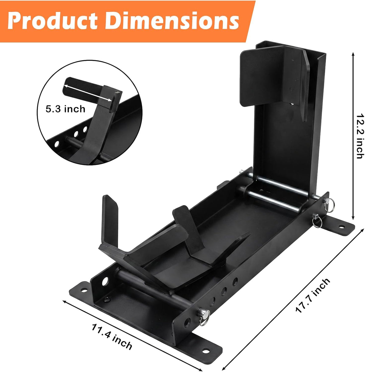 Motorcycle Wheel Chock, Adjustable Front Wheel Stand,15"-22" Wheels
