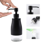 Black Soap Dispenser with Coaster and Stickers - 11 OZ / 320 ML