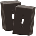 ENERLITES 10 Pack Oversized Toggle Light Switch Cover, Jumbo Plate, Brown