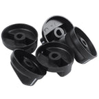 Stove Knobs 5PCS Antiflaming Replacement Black Cooker Knobs for Home Kitchen Restaurant Stove Accessories Replacements