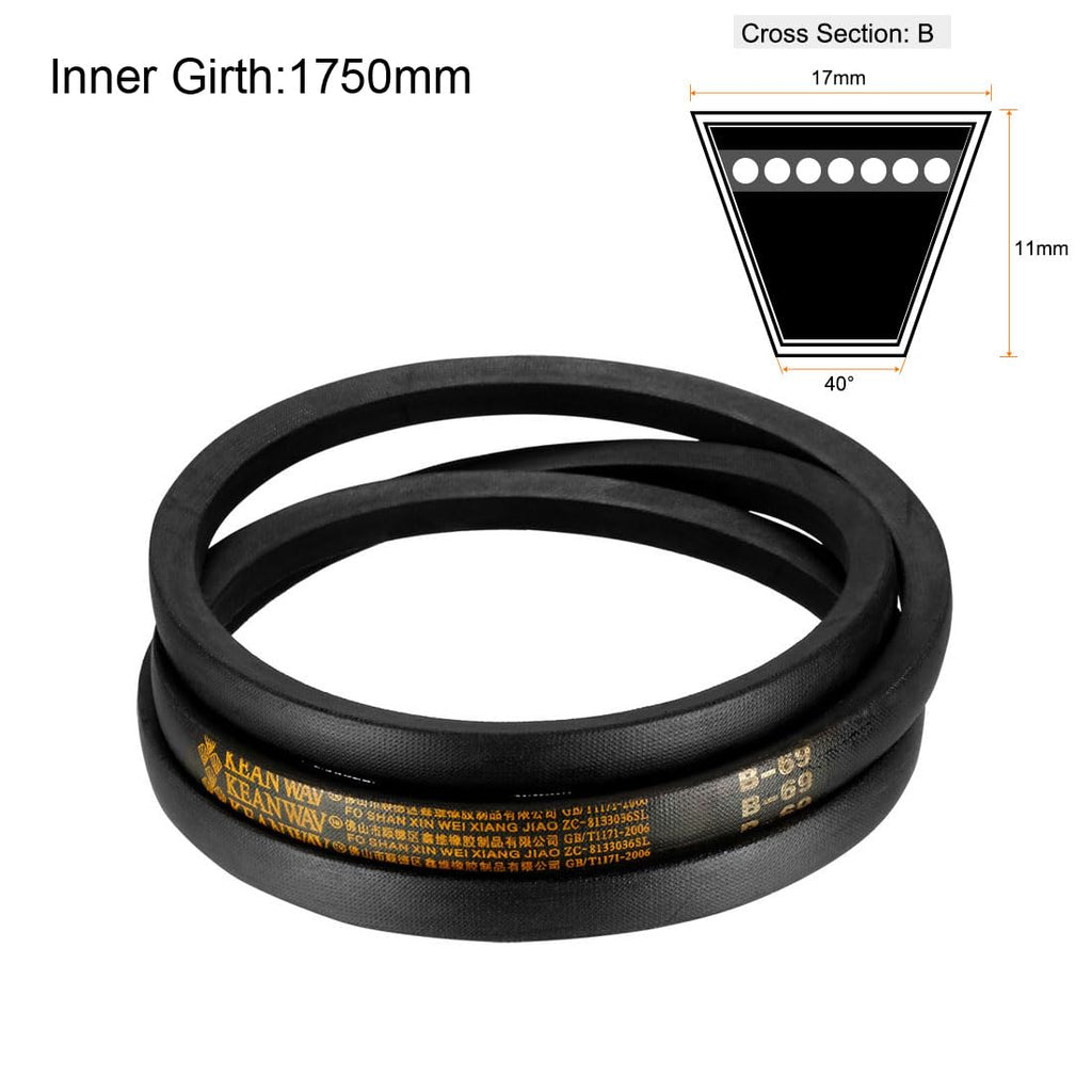uxcell B-69 V-Belts 69" Inner Length, B-Section Rubber Drive Belt