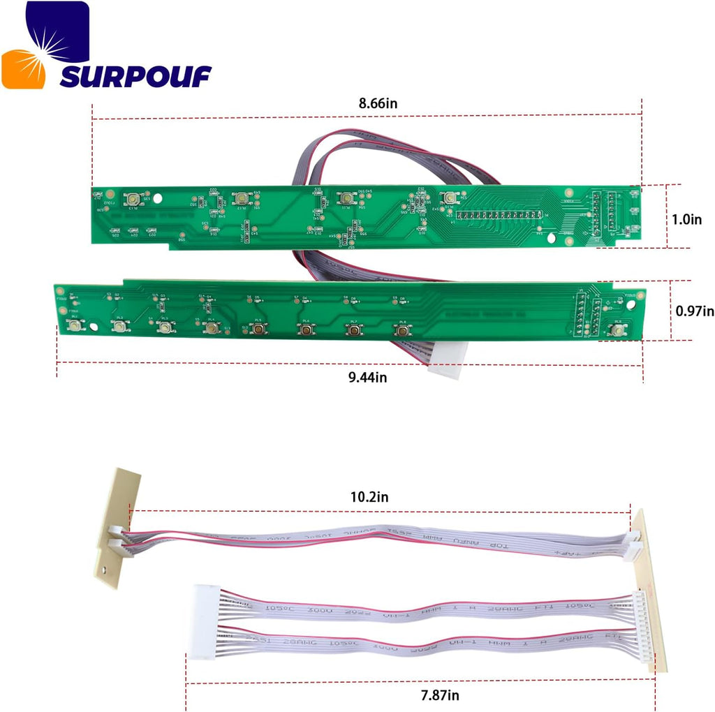 5304517587 Compatible with Electrolux Frigidaire Dishwasher Touchpad/Switch Assembly