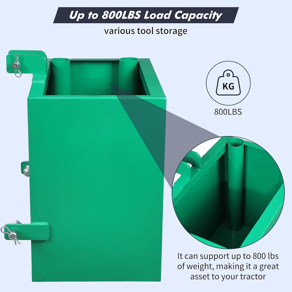 3 Point Ballast Box, 800lbs Capacity Standard 2 in3 Point Ballast Box 800lbs Capacity Standard 2 Inch Hitch Receiver