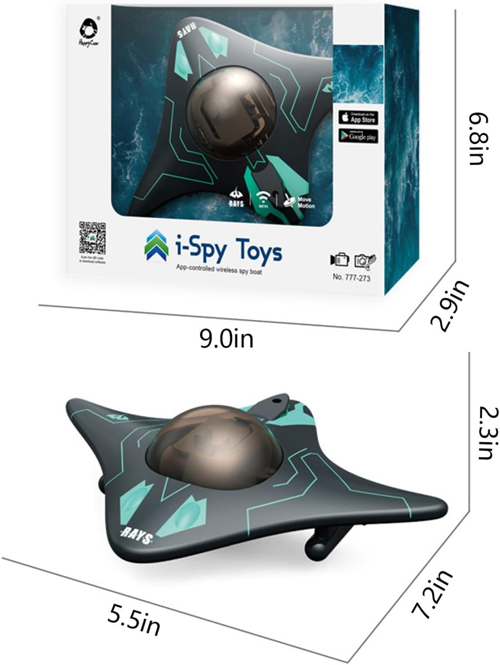 RC Boat Waterproof Mini Equipped with WiFi Camera for Real-time Shooting in Pools and Lakes, Great Birthday Gift for