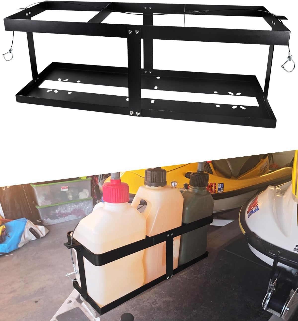 Fuel Jug Container Holder,Fits Three 5 Gallon Gas Can,Compatible With VP Racing Fuel Jug 5.5 Gallon,Gas Can Holder