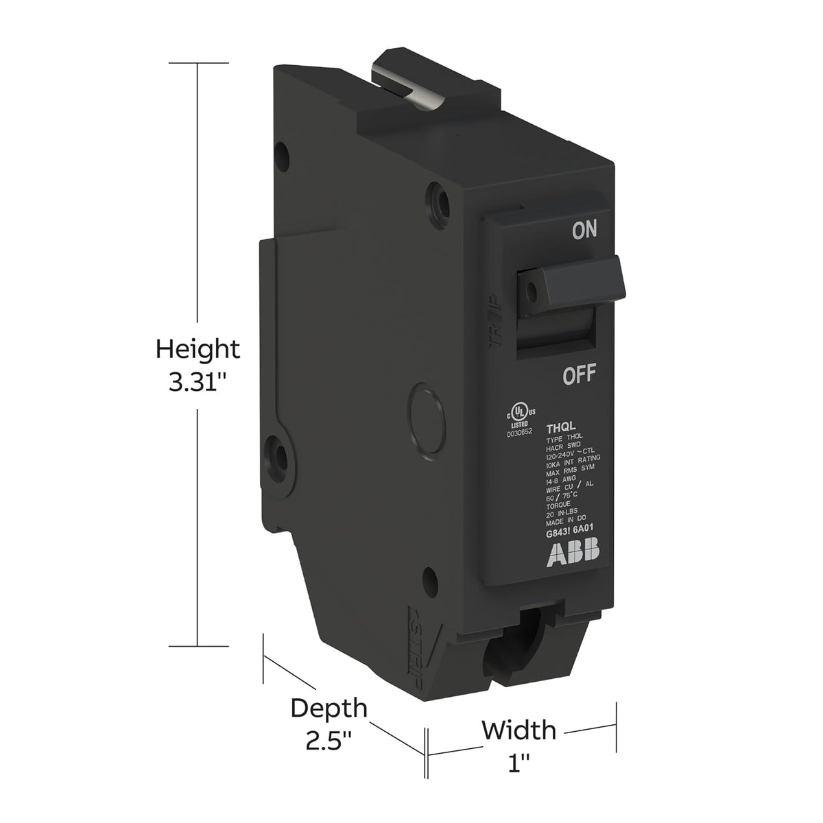 ABB Q-Line THQL1130 • Circuit Breaker • 30 Amp Single Pole