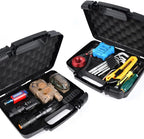 Small Hard Case with Foam, 14" Lightweight Pluck Foam Padded Protection Carrying/Storage Case - Customizable Interior
