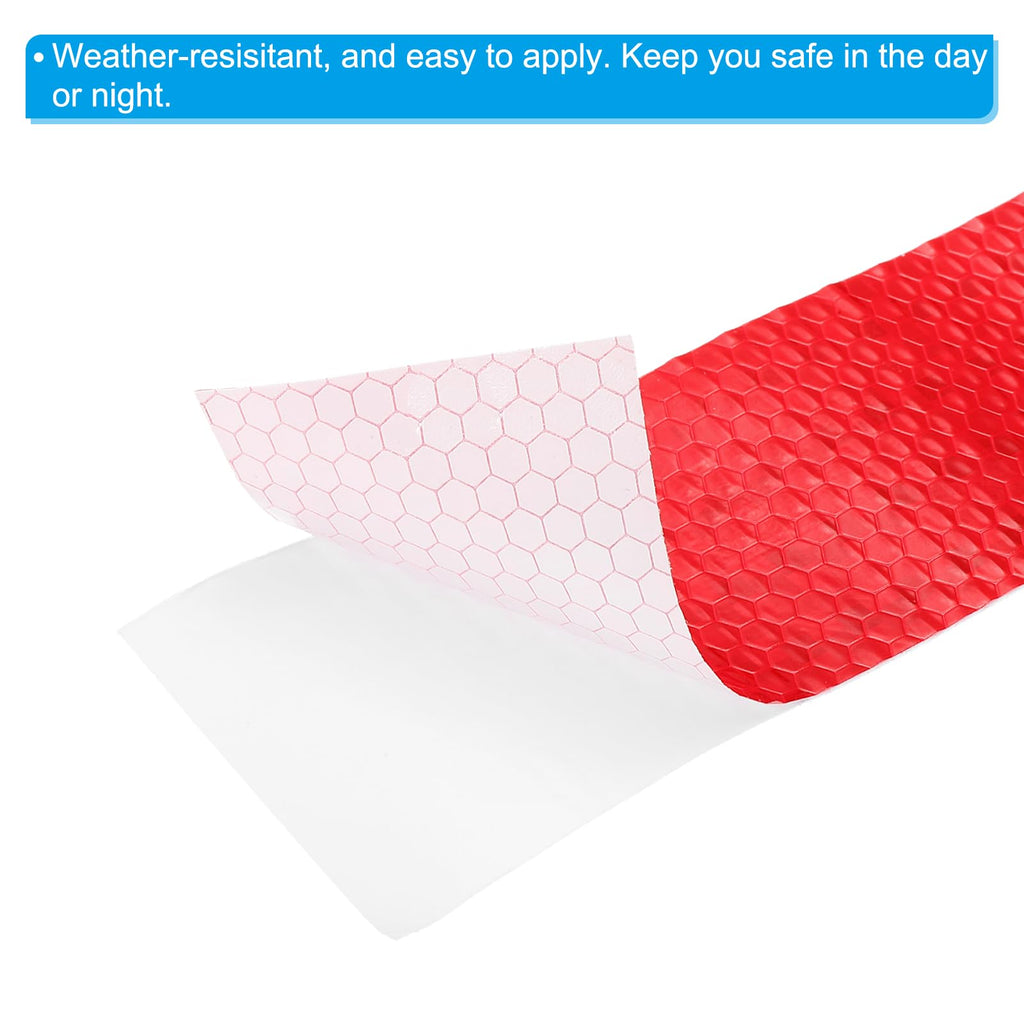 Reflective Tape 1" x16ft Red Waterproof Self Adhesive Sticker