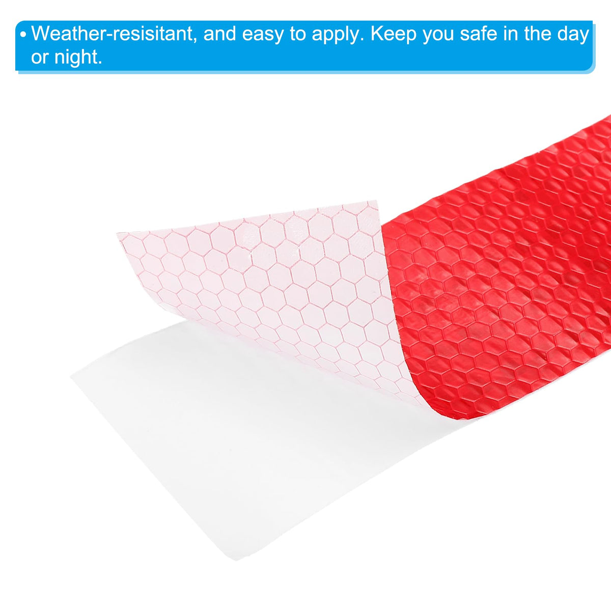 Reflective Tape 1" x16ft Red Waterproof Self Adhesive Sticker