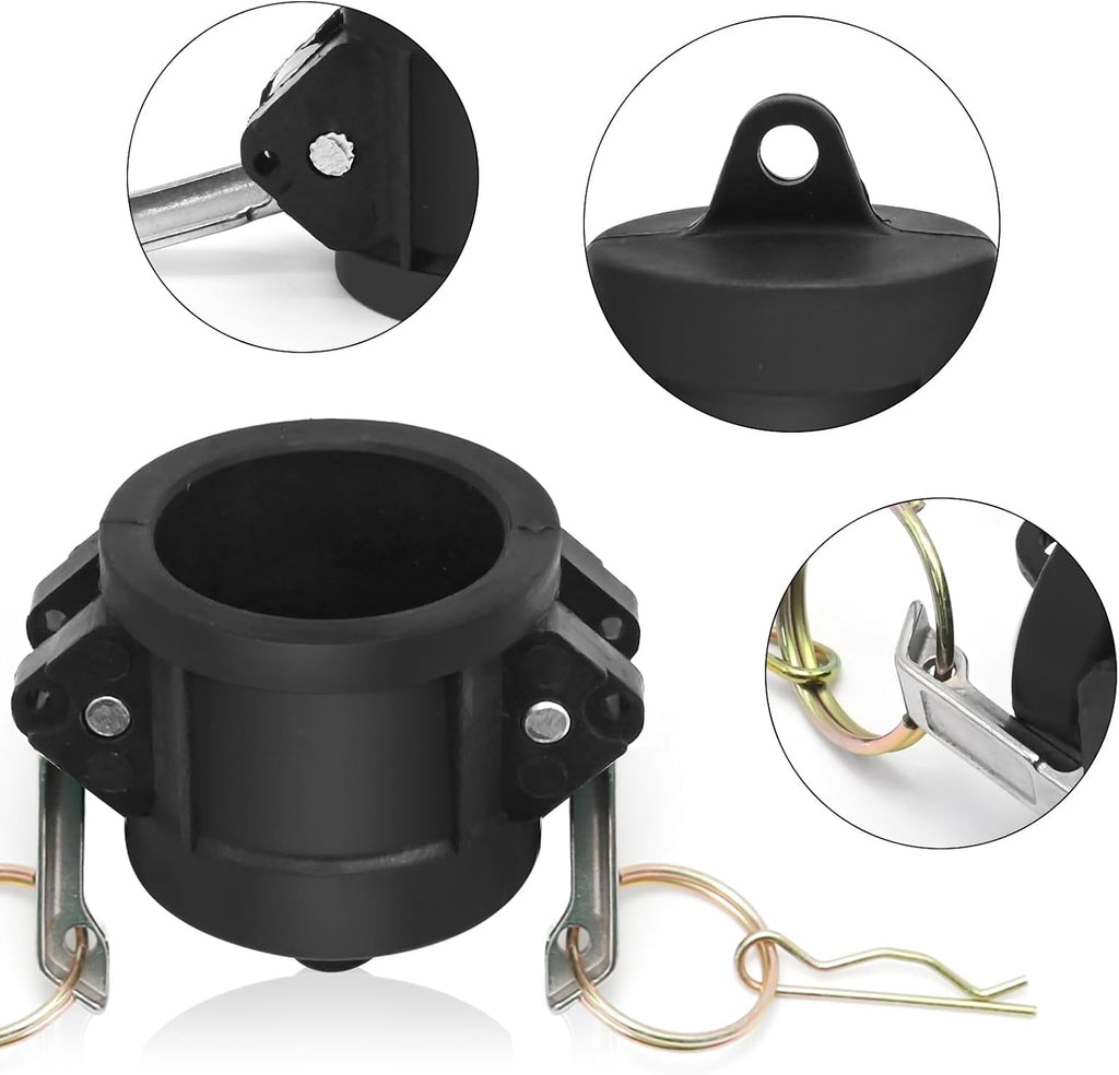 Anxingo 2Pcs 1" Polypropylene DC Camlock Fittings with Dust Cap