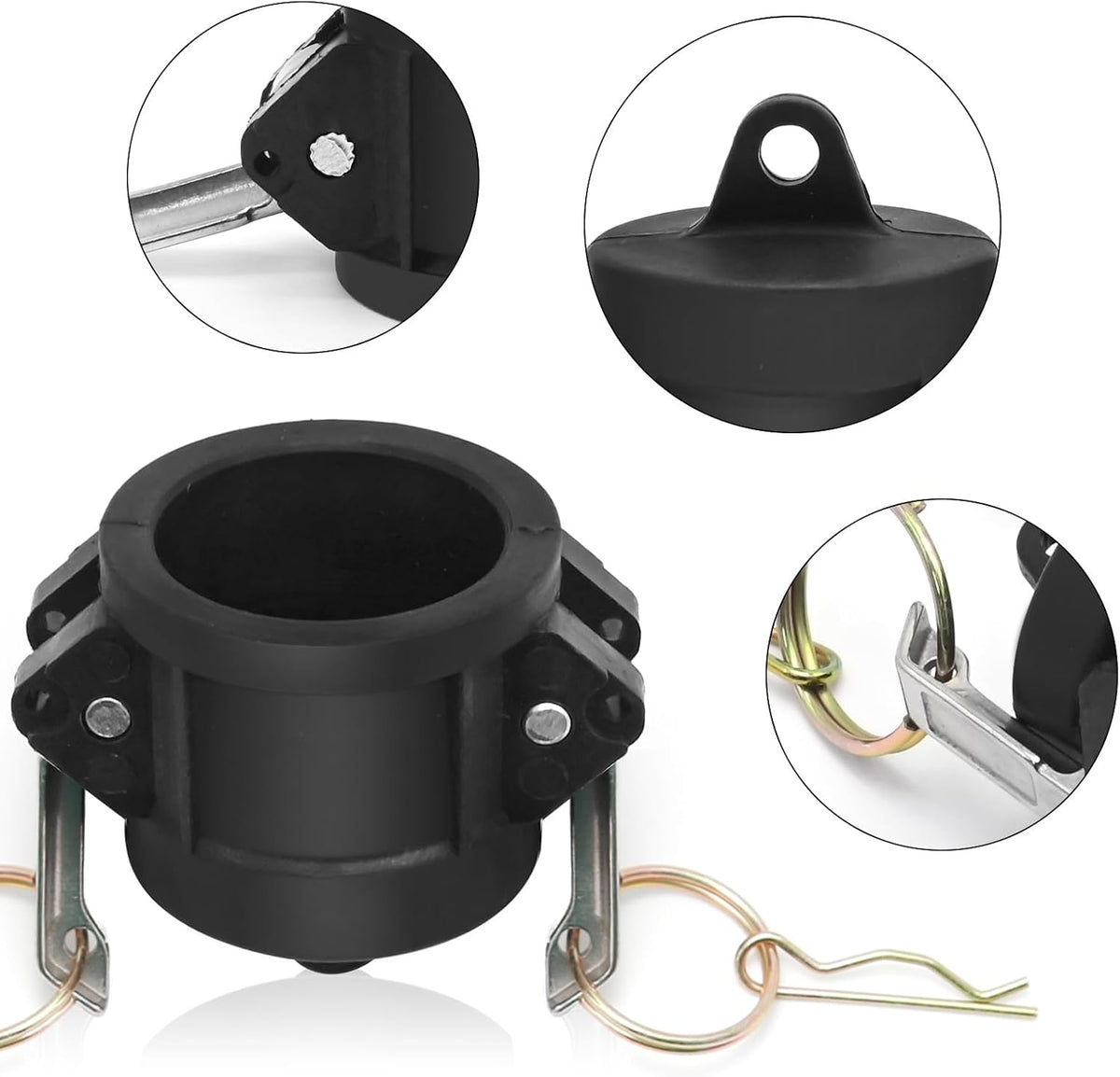 Anxingo 2Pcs 1" Polypropylene DC Camlock Fittings with Dust Cap