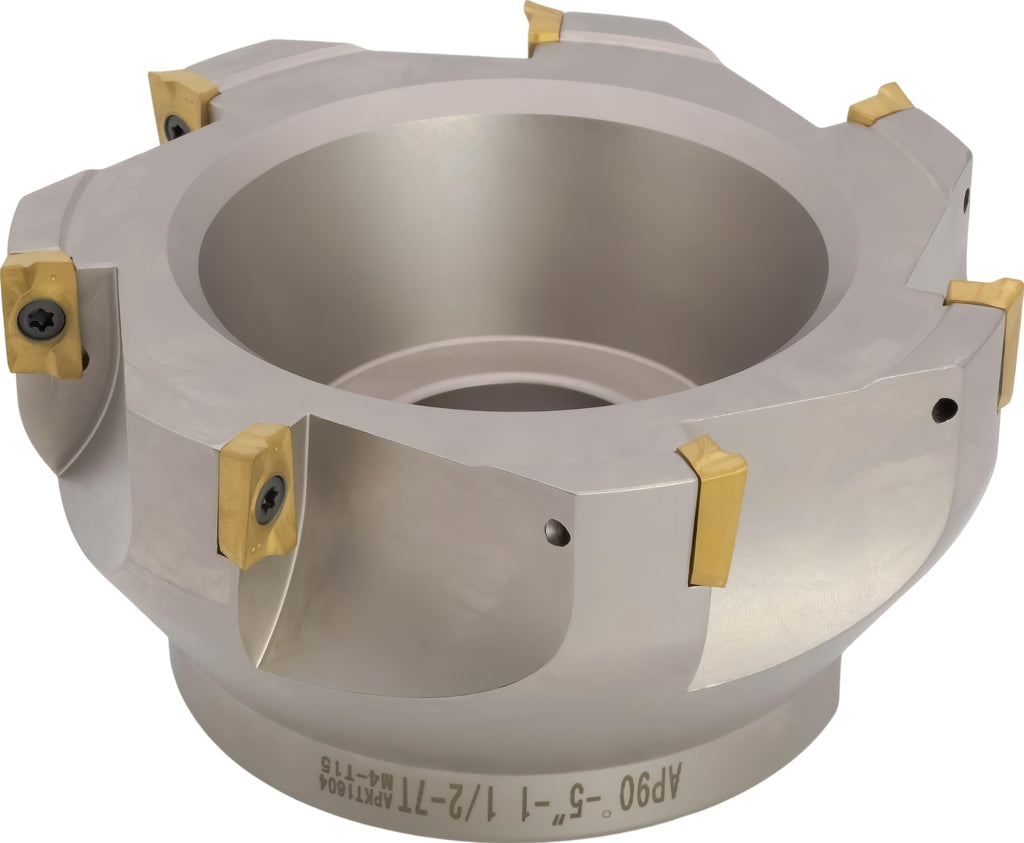 CME 5" 90° Indexable Face Mill, Incl 7 APKT1604 Inserts