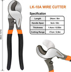 Sanuke Battery Cable Crimper Tool AWG10-1/0, Wire Cutter, 60pcs Copper Lugs