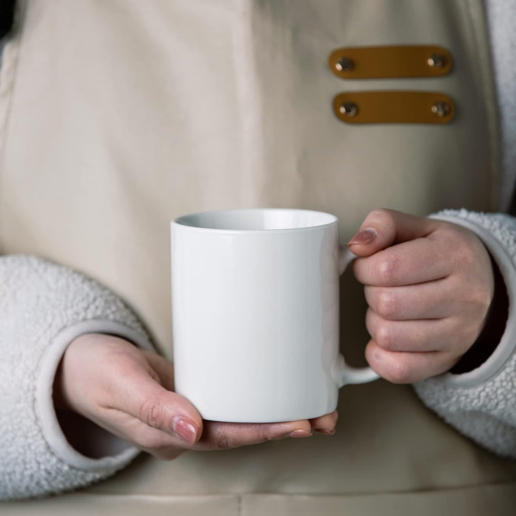 White Coffee Mugs Set of 4, 12 oz Ceramic Coffee Cups
