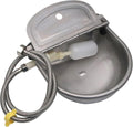 304 Stainless Steel Automatic Livestock Waterer with Float Valve and 39 inch Water Hose(one end 3/4''), Automatic
