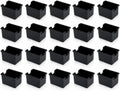 Restaurant-Grade Black Plastic Sugar Packet Holder, SAN Material, Set of 24