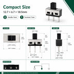 20PCS SPDT Micro Slide Switch, 3 Pin 2 Position 5mm Vertical Switch