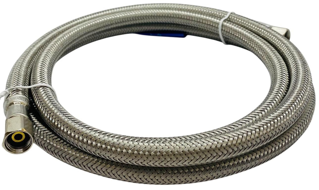 1/4" COMP X 1/4" COMP 72" Stainless Steel Hose for Refrigerators 1406RFSS