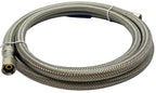 1/4" COMP X 1/4" COMP 72" Stainless Steel Hose for Refrigerators 1406RFSS
