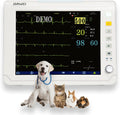 12.1" Veterinary Vital Signs Monitor for Pets, Animal ECG, SpO2, Blood Pressure, Respiration & Temperature Monitoring
