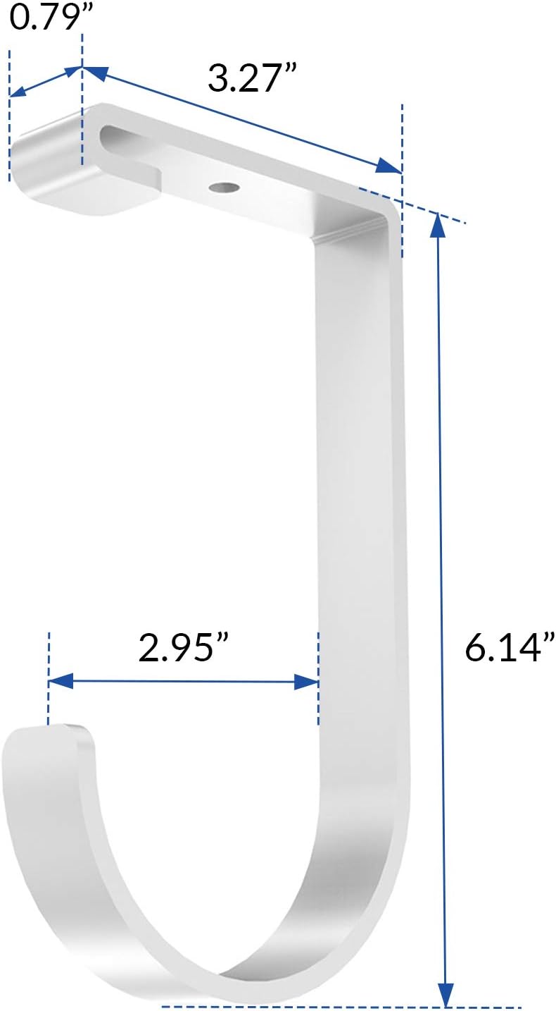 4 Pack Add On Storage Flat Hook Accessory for Garage Ceiling Rack and Wall Shelving, Max Weight Capacity up to 50lbs