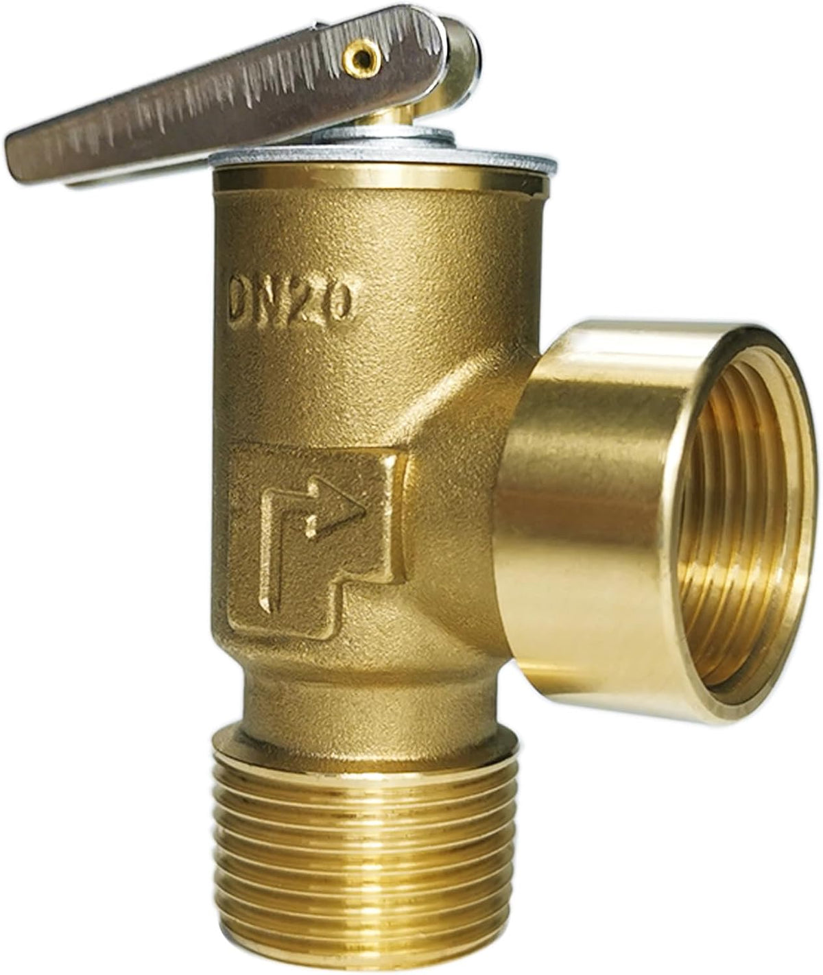 30 PSI Water Heater Pressure Relief Valve, 3/4" NPT Connection, Max Input 510,000 BTU/h, Thickened Brass Body with Stainless Steel Spring Pressure Release Valve, Use for Cold & Hot Water System