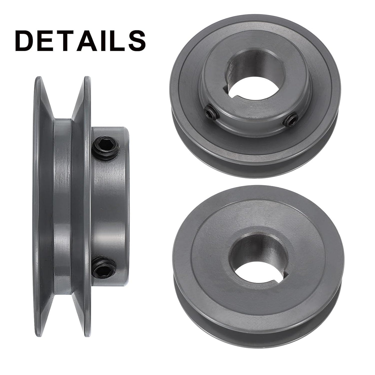 uxcell AK30-1 V-Belt Sheave 1" Bore, 3.05" OD, Single Groove Web Sheave