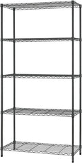 14" D×36" W×72" H Wire Shelving Unit Commercial Metal Shelf with 5 Tier Adjustable Layer Rack Strong Steel for