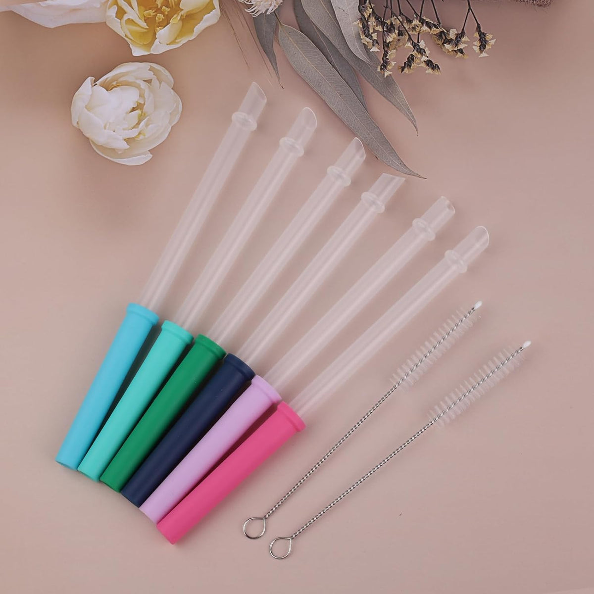 Replacement Straws Set Compatible With Reduce Kids Coldee 2.0 Tumbler 14 Oz,Spill-Proof Replacement Silicone Top Lid