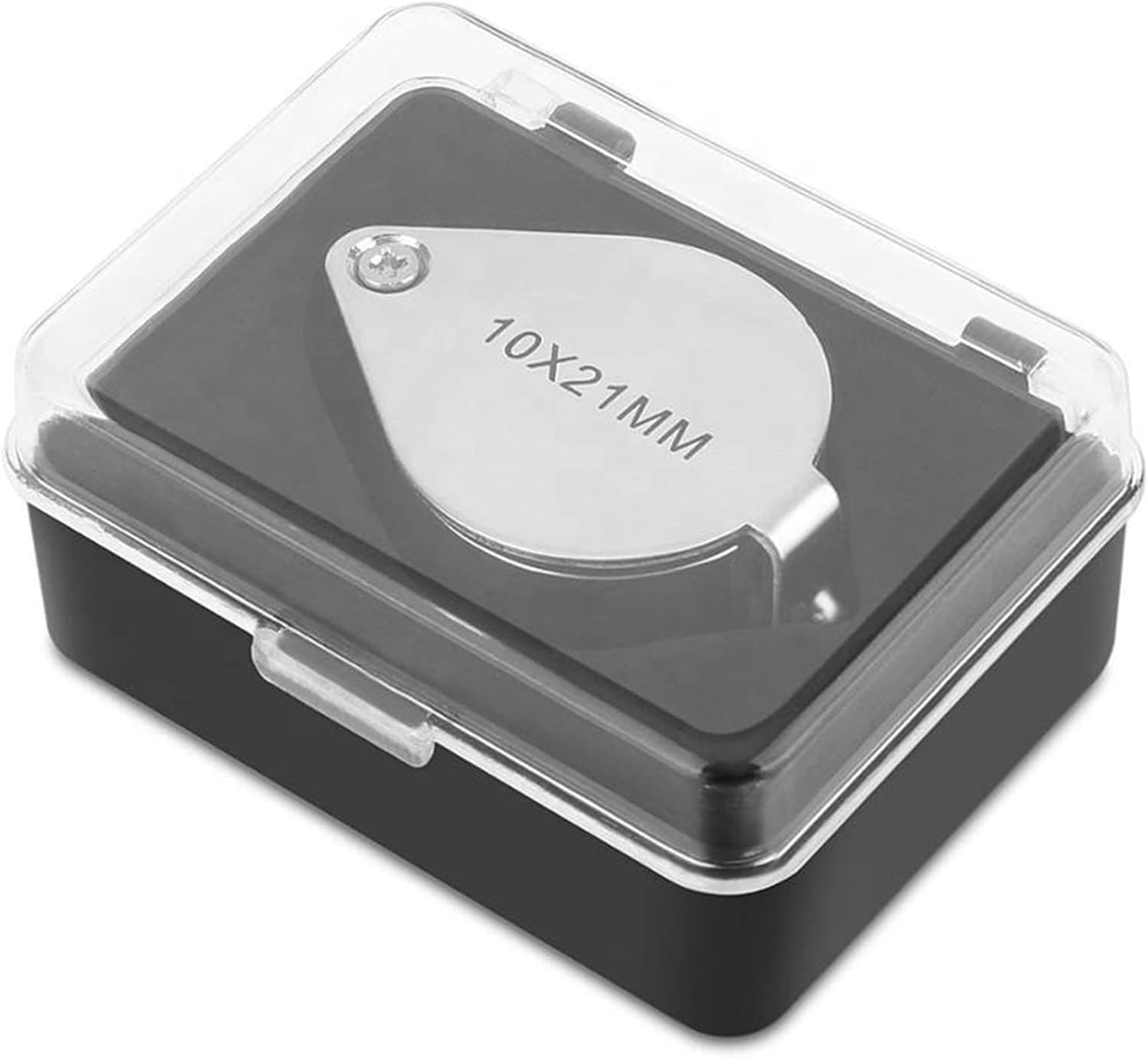 10X Jewelers Loupe Magnifier Pocket Magnifying Glass Small Jewelry Eye Loop for Coins, Diamonds, Gems, Plants, 2 Pack