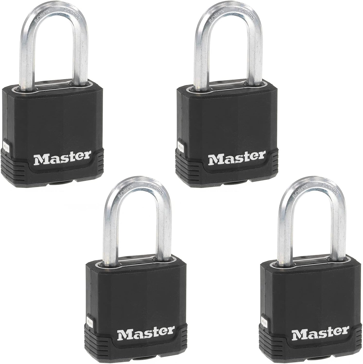 Magnum Outdoor Padlock, Heavy-Duty Keyed Lock, 4-Pack, M115XQLF | 1-7/8-inch Weather Resistant Lock Protects Outdoor