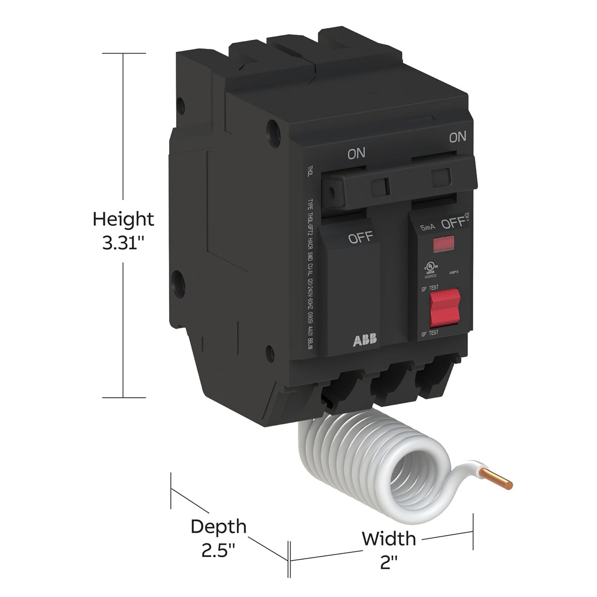 ABB Q-Line THQL2130GFT • Ground Fault Circuit Breaker • 30 Amp Double Pole