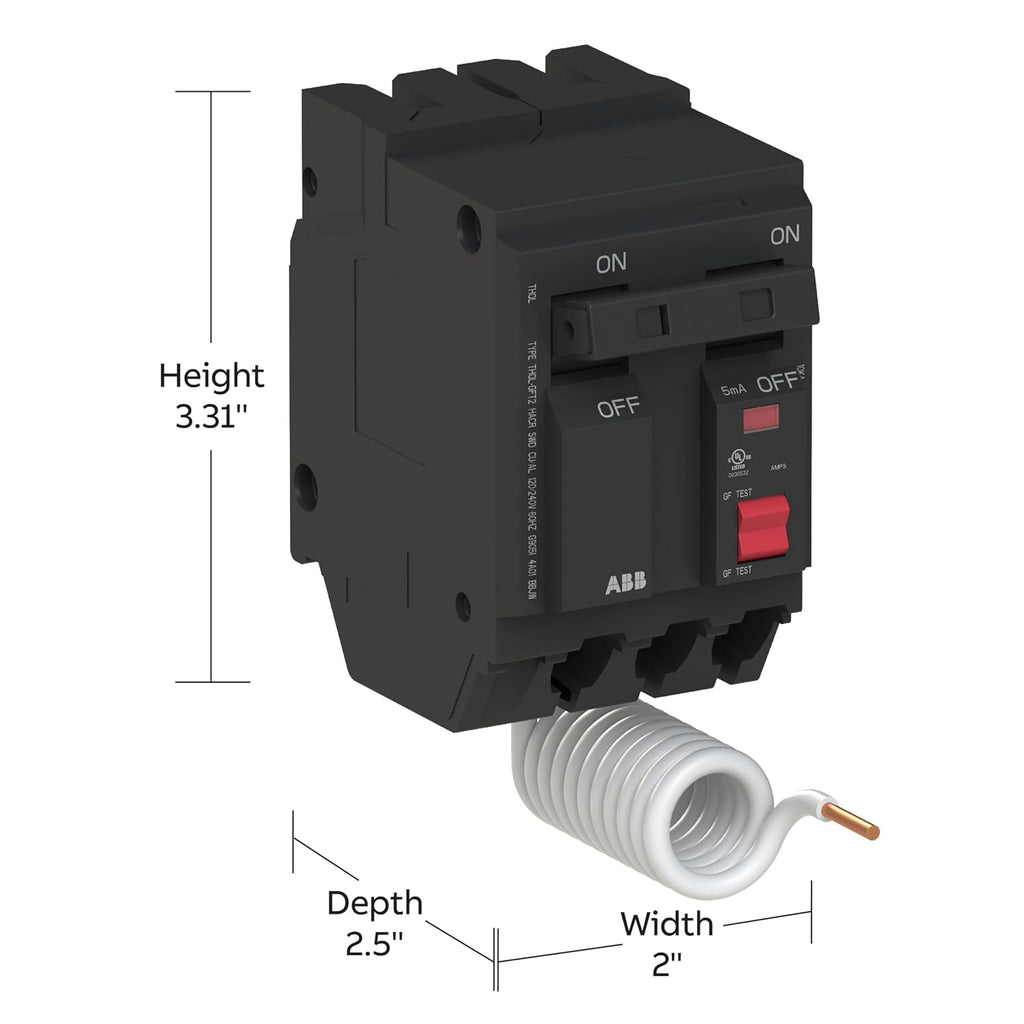 ABB Q-Line THQL2150GFT2 • Ground Fault Circuit Breaker • 50Amp Double Pole