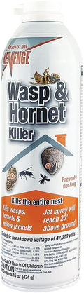 REVENGE Wasp & Hornet Killer Aerosol, 15 oz Ready-to-Use Spray for Wasps, Hornets and Yellow Jackets, Kills Entire Nest