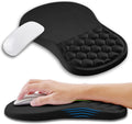 Ergonomic Mouse Pad Wrist Support with Memory Foam Massage Bulge, Carpal Tunnel Pain Relief Mousepad Wrist Rest for