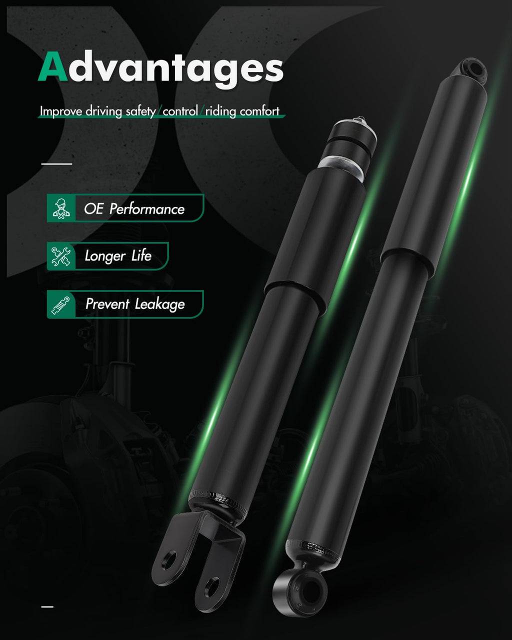 SCITOO Front Rear Shocks 4pcs for Frontier 2WD 4WD shock absorbers