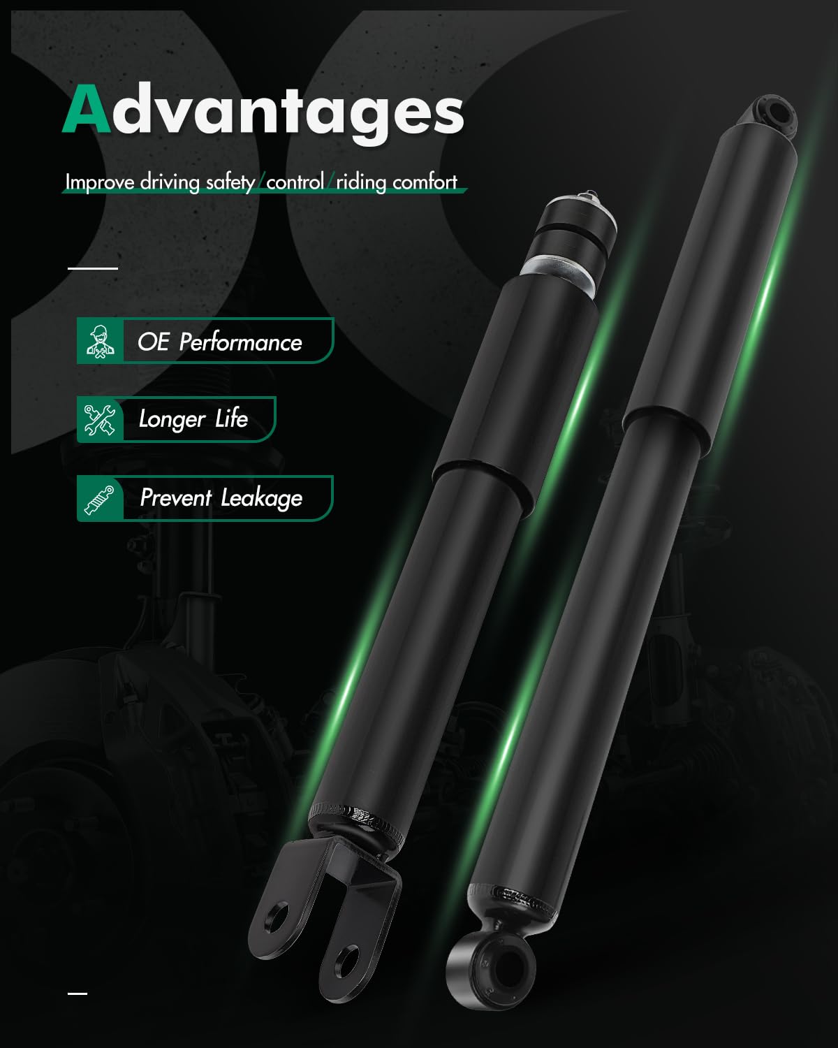 SCITOO Front Rear Shocks 4pcs for Frontier 2WD 4WD shock absorbers