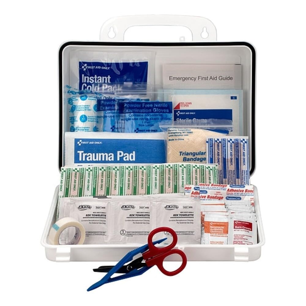 OSHA Compliant 25-Person Contractor's First Aid Kit for Construction Sites, Work Vehicles, Office, Home Renovation