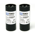 2 Pack TEMCo 378-454 uF MFD CD60 Start Capacitor 110-125V AC Round | 50/60 Hz Motor Start Capacitor for HVAC, Compressor, Pump