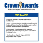6.75" Custom Crystal Award with Engraving - Personalized Trophy Awards