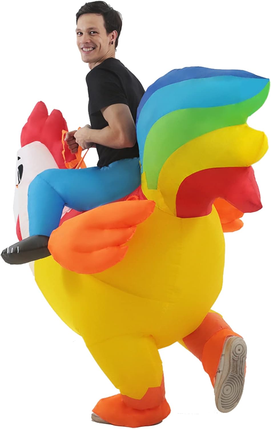 Inflatable Rooster Costume Halloween Blow up Costumes for Adult Men Women