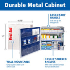 150-Person OSHA First Aid Cabinet with Medications