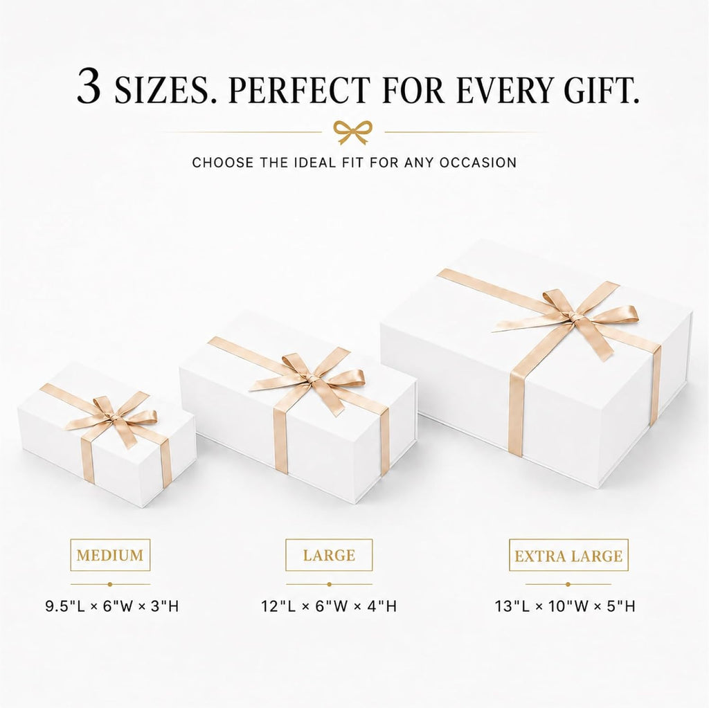 White Gift Box, 13x10x5'' Gift boxes for Presents with Lids