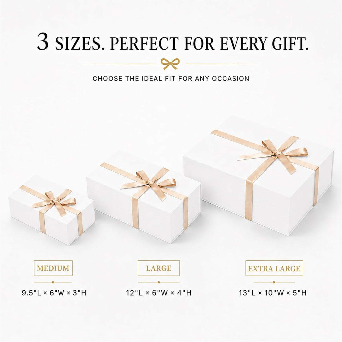 White Gift Box, 13x10x5'' Gift boxes for Presents with Lids