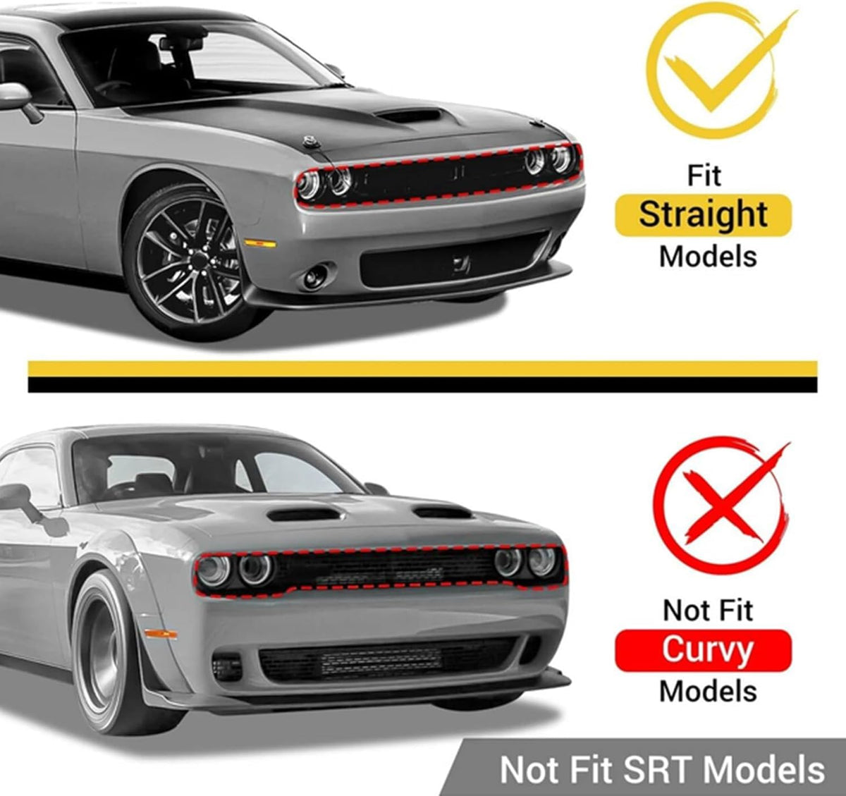 Front Grille Reinforcement For 2015-2023 Dodge Challenger 68258750AC