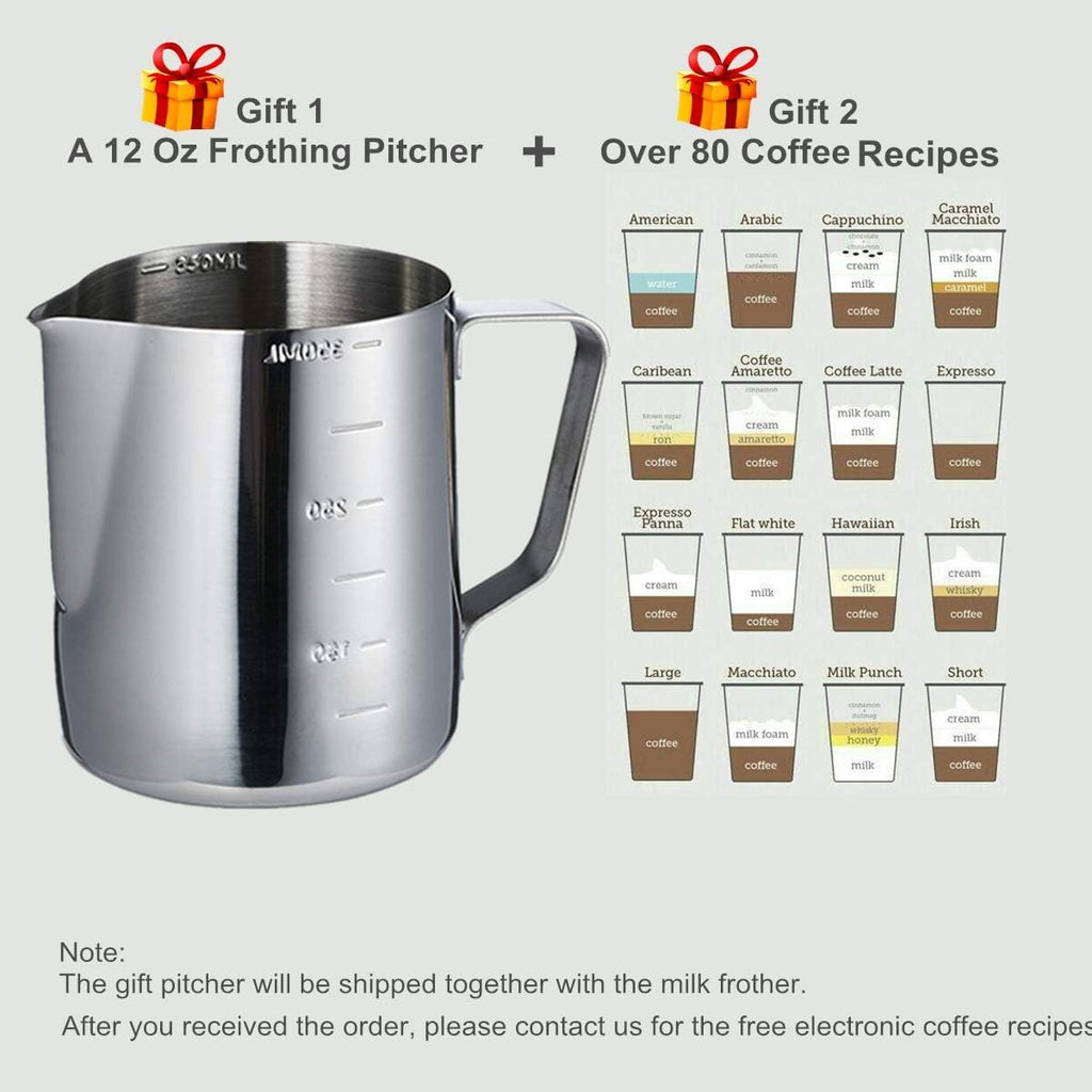 Milk Frother Handheld Battery Operated, Coffee Frother for Milk Foaming, Latte/Cappuccino Frother Mini Frappe Mixer