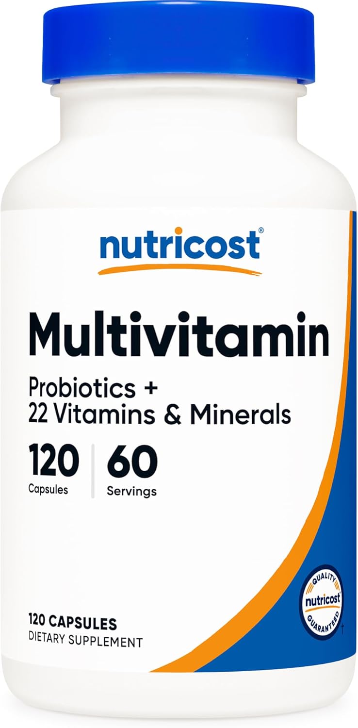 Multivitamin with Probiotics 120 Vegetarian Capsules - Packed with Vitamins & Minerals