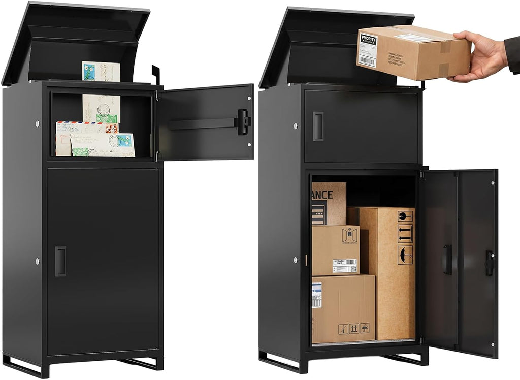 Package Delivery Box for Mail and Parcel Anti-Theft 40.55Hx19.49Lx15.35W | Inches, Fully Assembled for Home and